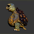 Kupa Super Mary Turtle Cartoon Turtle Snapping Turtle Hawksmouth Turtle Reptile Cold Blooded Animal 3d model