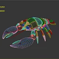 Intricate Teal Lobster Ornament With Gold Body Accents And Jeweled Details