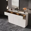 Modern White Shoe Cabinet With Open Drawers Cabinets And Storage For Shoes