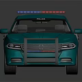 Teal Police Car With Flashing Lights SALINAS Logo And Push Bumper
