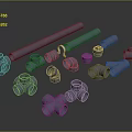 Gray PVC Pipe Lighting Fixture Combination With Various Shapes And Designs