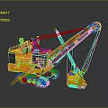 Yellow Crawler Excavator With Long Boom And Heavy Duty Bucket For Construction Work