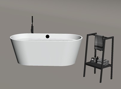 Modern Bath Towel Rack Storage Rack 3d model