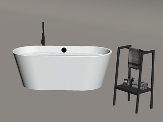 Modern Bath Towel Rack Storage Rack 3d model