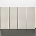 Modern Wardrobe Interior Design With Light Colored Panels Hanging Clothes And Storage Compartments