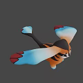 Cute Game Movie Character With Large Ears Orange Black Body And Blue Details