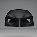 3D Designed Sleek Black Mask With Hollow Eye Forehead And Smooth Surface