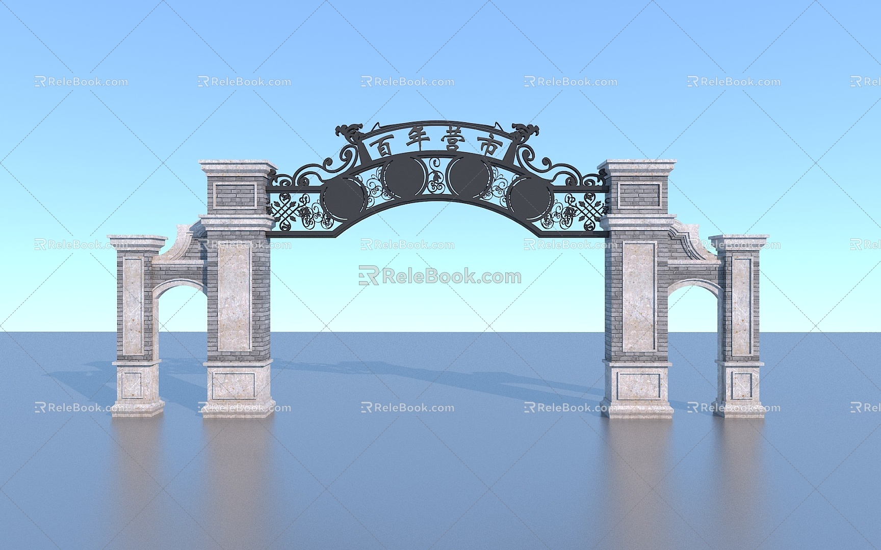 Chinese archway 3d model