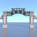 Chinese archway 3d model