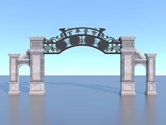 Chinese archway 3d model