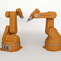 Modern mechanical arm robot 3d model
