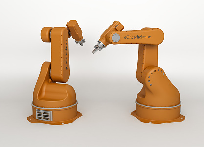 Modern mechanical arm robot 3d model