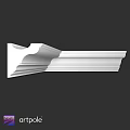 White Architectural Decorative Molding Component With Intricate Curved Lines For Interior Design