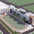 Modern Primary School Architecture Modern School Architecture Modern Middle School Architecture 3d model