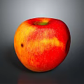 Fresh Red and Yellow Apple with Shiny Surface and Natural Spots