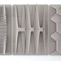 Modern Textured Wall Decor With Geometric Patterns 3D Structures And Wavy Lines 3d model