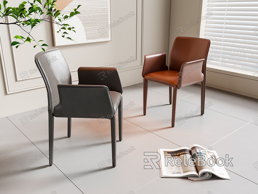 Modern single chair dining chair model