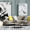 Modern sofa combination 3d model