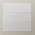 Modern White Perforated Wall Decor With Geometric Patterns And Hole Designs 3d model