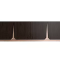 Modern TV Stand With Geometric Design Light Wood White Panels Gold Handles And Legs