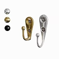 Colorful Metal Wall Mounted Hooks With Decorative Balls In Gold Silver And Black