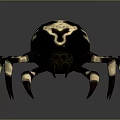 Detailed 3D Spider Model With Black Yellow Pattern And Long Shiny Legs