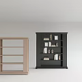 Light Brown And Dark Green Open Bookcases With Shelves Books And Decorative Items