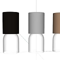 Modern Wall Lamps With White Cylindrical Shade And Transparent Glass Base