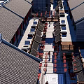 Traditional Commercial Street With Ancient Architecture Gray Tile Roofs And Pedestrian Walkway