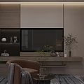 Modern Hotel Guest Room Interior With Wooden Elements Sofa TV Rug And Decorative Plants