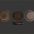 Decorative Ceramic Plates For Home Living With Intricate Circular Patterns And Various Designs