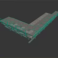 Industrial Metal Platform Equipment With L shaped Structure Anti slip Surface And Railings