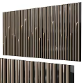 Modern Elegant Luxury Metal Slat Accent Wall With Illuminated Lighting Details