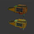 Auto 4S Store Displaying Two Orange Mechanical Repair Tools For Vehicles 3d model