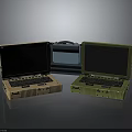 Portable Rugged Laptops With Brown Blue Green Cases And Durable Design