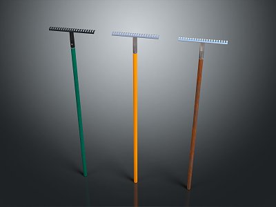 Modern rake garden rake iron rake nail rake 3d model