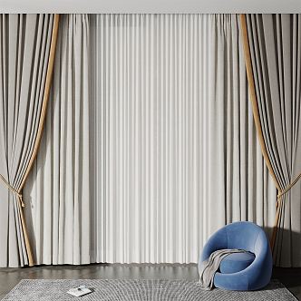 Modern Curtains 3d model