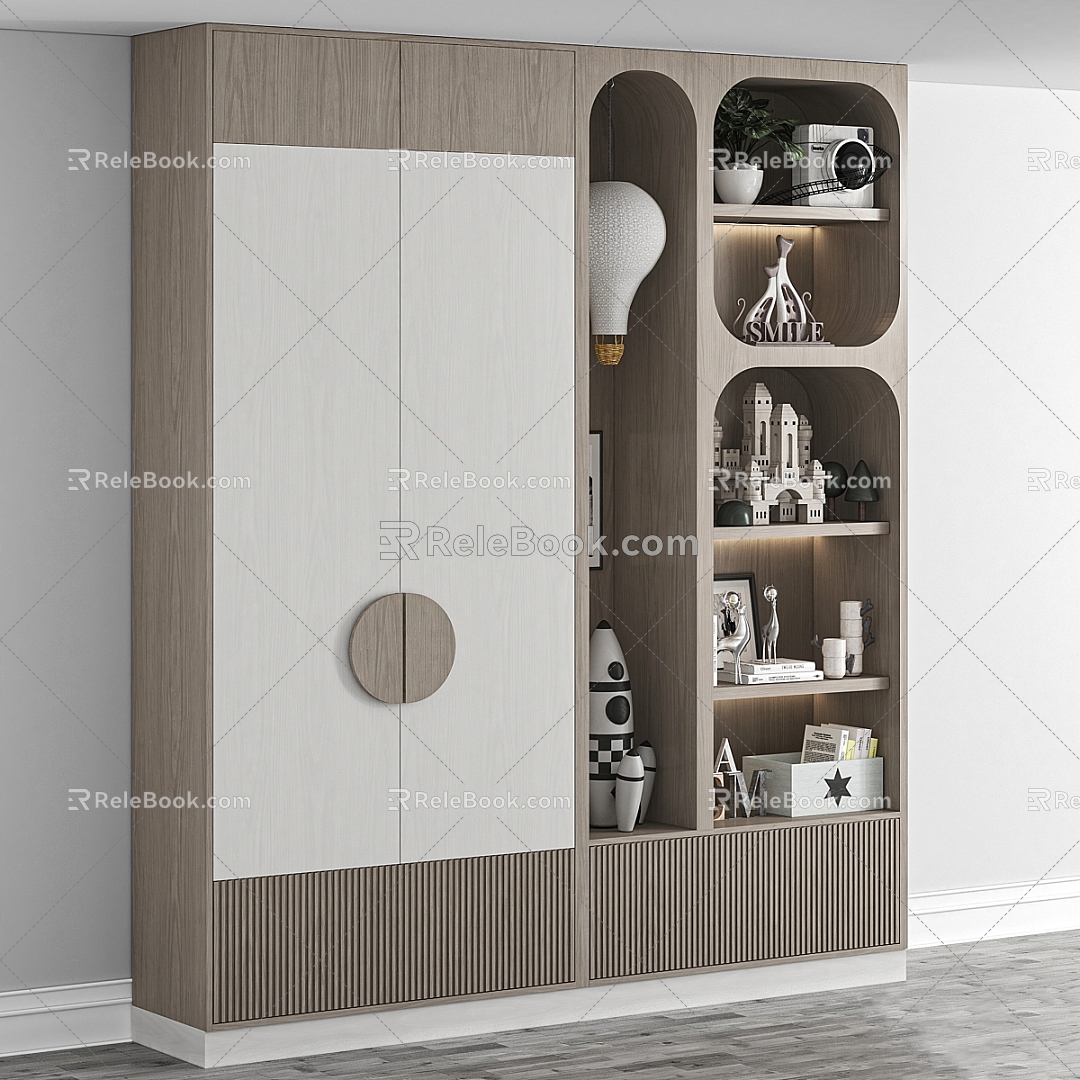 Children's Wardrobe Bedroom Cabinet Wardrobe Children's Wardrobe Decoration Home Furniture Decoration 3d model