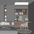 Tatami Bedroom Interior Design With Tatami Bed Built in Bookshelves Wooden Desk And Warm Lighting