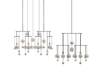 Modern chandelier combination 3d model