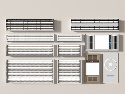Modern Grille Lamp Embedded Grille Lamp Tube 3d model