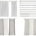 Curtains With Different Styles And Various Curtain Rods For Home Decor Design