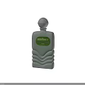 Two Elegant Green Perfume Bottles With Wavy Design And Transparent Glass
