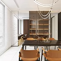 Modern Living Dining Room Interior With Wooden Slat Wall Piano Sofa And Coffee Table