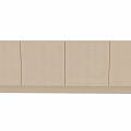 Beige Upholstered Cabinet With Four Doors Modern Design And Sleek Appearance