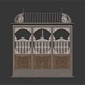 Classical Metal Gazebo Style Cage And Carved Decorative Screen With Intricate Designs