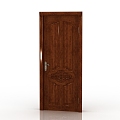 Modern Interior Door Solid Wood Door 3d model