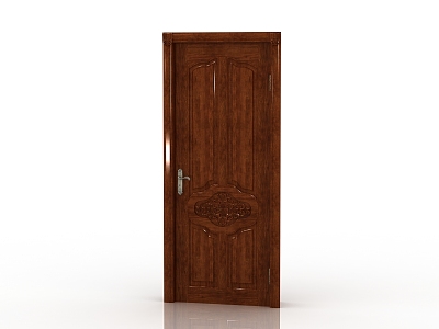 Modern Interior Door Solid Wood Door 3d model