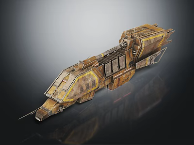 Futuristic Cosmic Spaceship Design With Detailed Modular Sections And Metallic Exterior 3d model