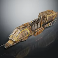 Futuristic Cosmic Spaceship Design With Detailed Modular Sections And Metallic Exterior